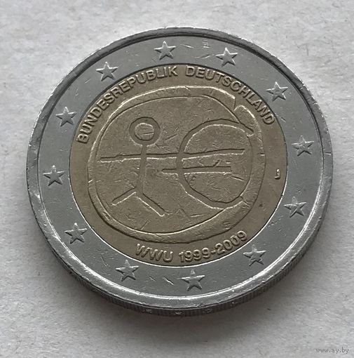 Германия 2 евро 2009 - 10 лет монетарной политики ЕС (EMU) и введения евро (J - Гамбург)