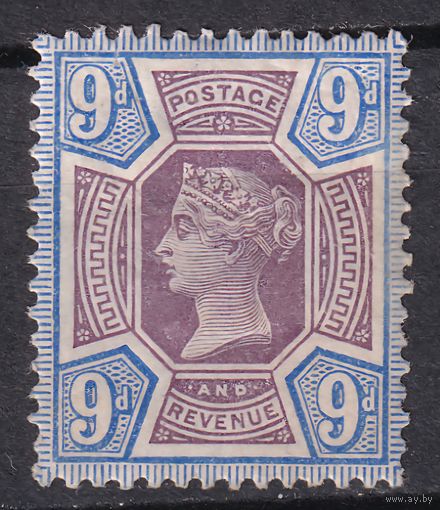 43.Br. Великобритания. Виктория. Стандарт. 9P. 1887 г. Mi.#95.