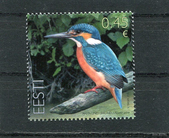 ЭСТОНИЯ 2014 Mi.789 Фауна. Птица года / 1м Зимородок MNH **