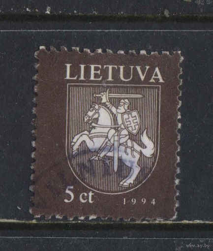 Литва 2-я Респ 1994 Герб Литовский рыцарь Стандарт Полная #553