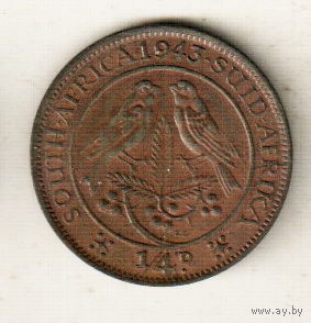 Южная Африка 1/4 пенни 1943