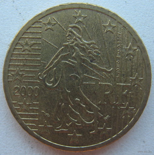 Франция 50 евроцентов 2000 г.