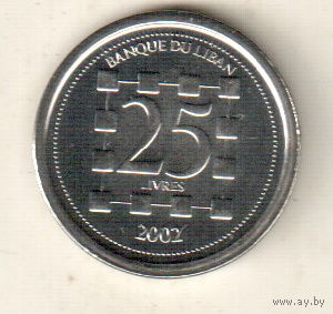 Ливан 25 ливр 2002
