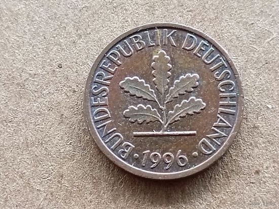 ФРГ 1 пфенниг, 1996"J" (К-U-)