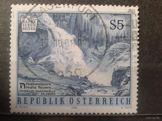 Австрия 1988 Природа, водопад