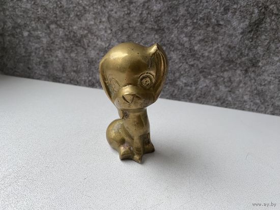 Фигурка собачки, латунь, Европа.