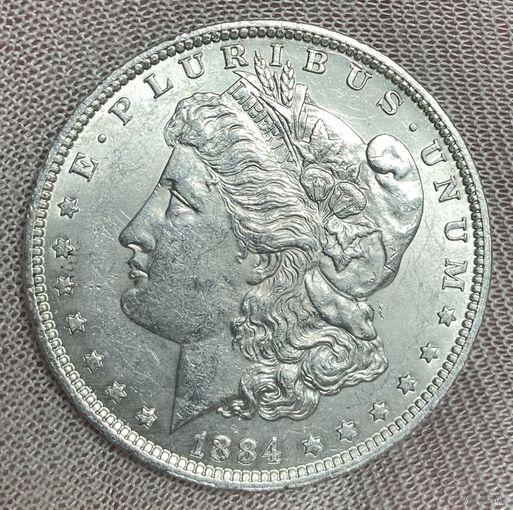 Монета 1 доллар 1884 год. США. Доллар Моргана. Монетный двор: "O" - Новый Орлеан