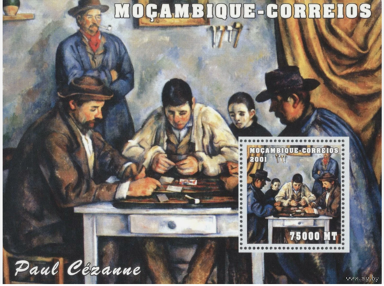 Мозамбик 2001 Живопись Поль Сезанн    MNH