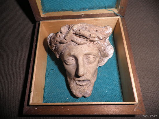 RRR!Терракотовая голова И.Христа в терновом венке .Оригинал!Из личной коллекции.Без МЦ.Отличный подарок к Рождеству!