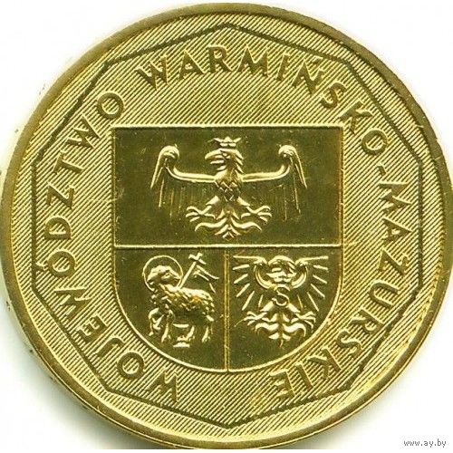 Польша 2 злотых, 2005 Варминско-Мазурское воеводство UNC