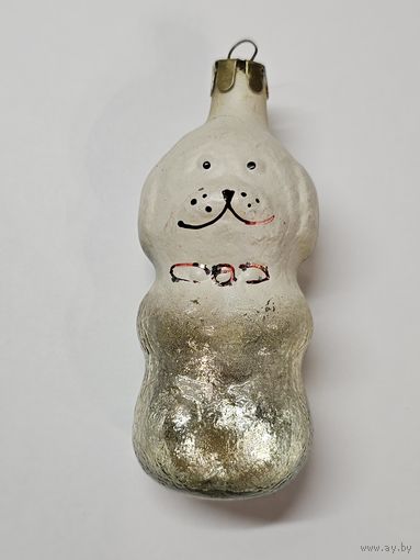 Ёлочная игрушка ,,Собака'' 9 см СССР.