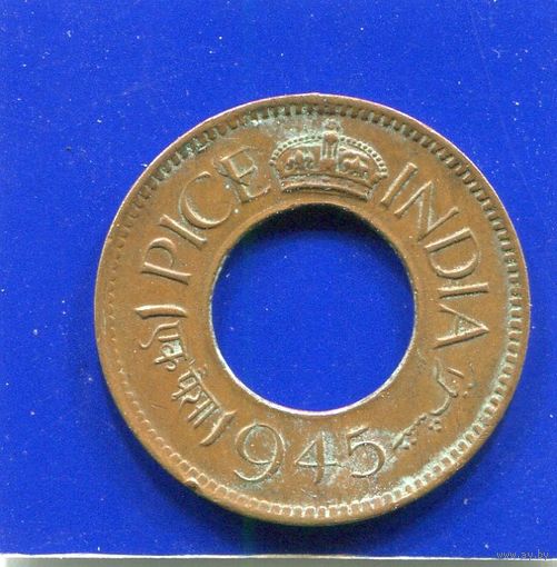 Британская Индия 1 пайс 1945 , Калькутта