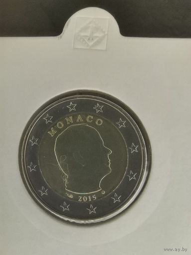 Монако 2 евро 2015 UNC Альберт II