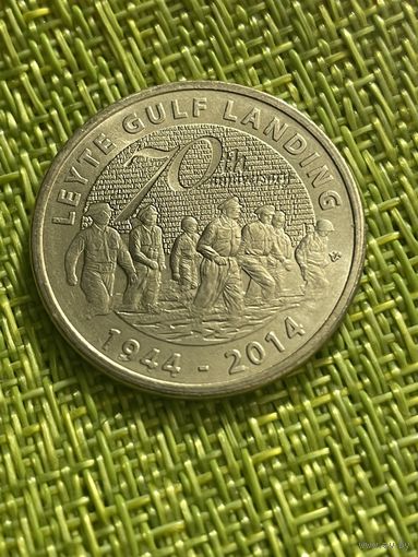 Филиппины 5 писо 2014 г. 70 лет сражению в заливе Лейте