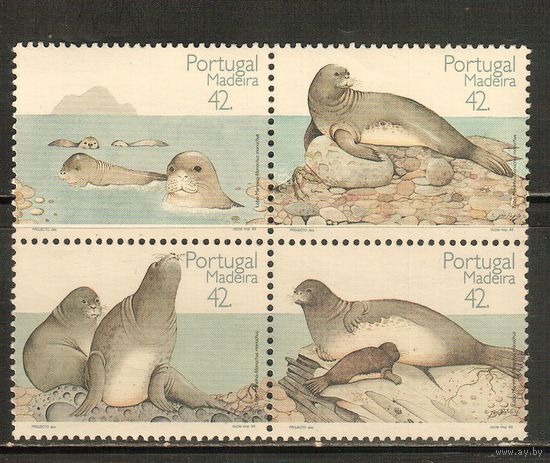 Португалия(Мадейра)-1993(Мих.164-167) , **  , Морская Фауна,  (полная серия)