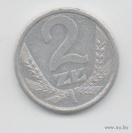 НАРОДНАЯ РЕСПУБЛИКА ПОЛЬША. 2 ЗЛОТЫХ  1989. АЛЮМИНИЙ