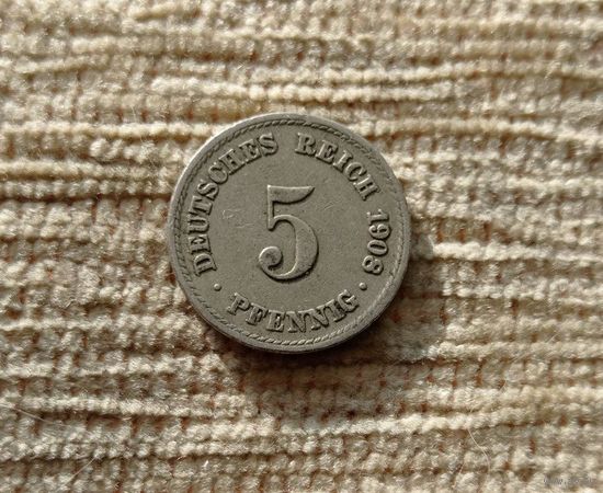 Werty71 Германия 5 пфеннигов 1908 А