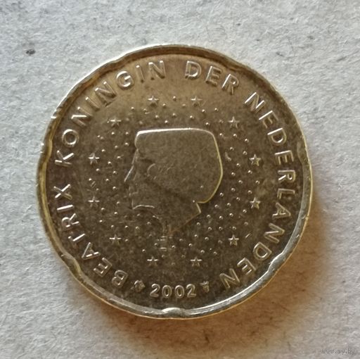 Нидерланды 20 евроцентов 2002 г., KM# 238