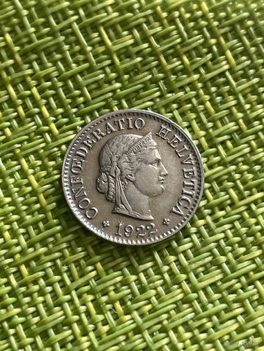 Швейцария 5 раппен 1922 г