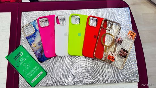 Чехлы бамперы Iphone 13 Pro Max+стекло