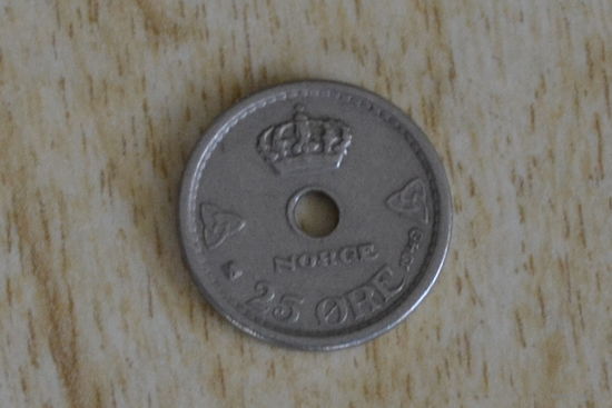 Норвегия 25 эре 1949 с 1 руб