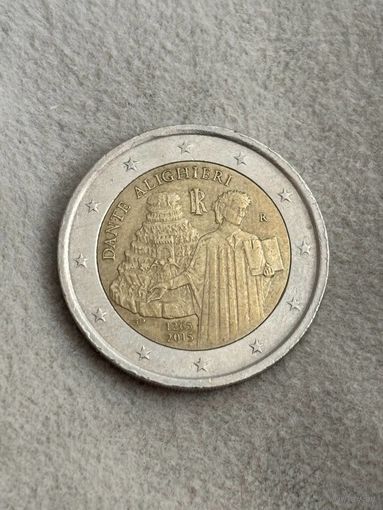 2 евро 2015 Италия. Данте Алигьери.