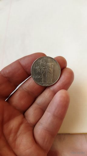 100 лир 1956 г. Италия.