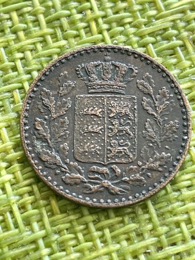 Вюртемберг 1/2 крейцера 1862г