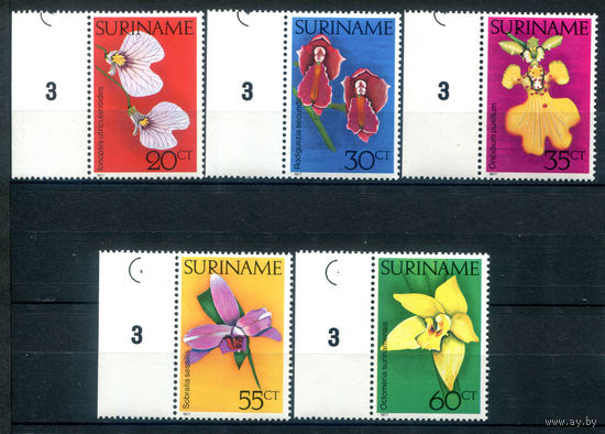 Суринам - 1977г. - орхидеи - 5 марок - полная серия, MNH [Mi 748-752]. #3-WB-91-A-2
