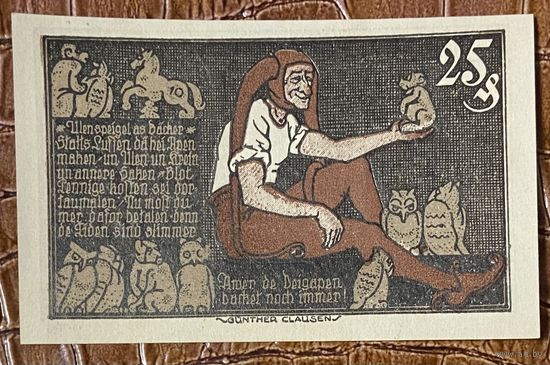 Нодгельд 25 пфеннигов 1921 год. Брауншвейг. Веймарская республика