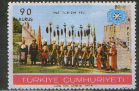 Марка из серии 1967г. Турция "Международный год туризма. Мехтер" MNH