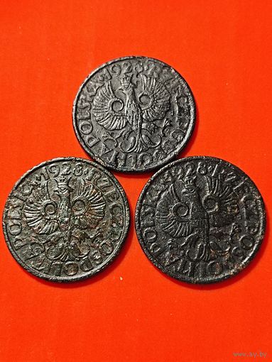 Польша II Республика (1919-1939) 2 гроша 1928 г., без мц.