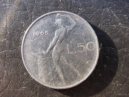 Италия 50 лир,1968. С 20 копеек. Распродажа коллекции. Смотрите другие лоты.