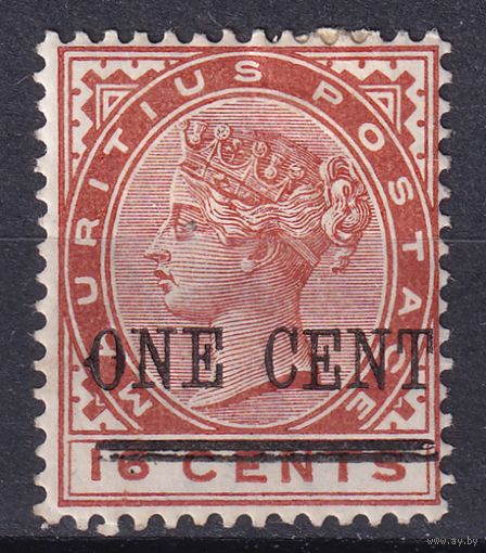 16.BrKM. Великобритания. Колонии. Маврикий. Виктория. Стандарт. 1C. 1893 г. Mi.#79.