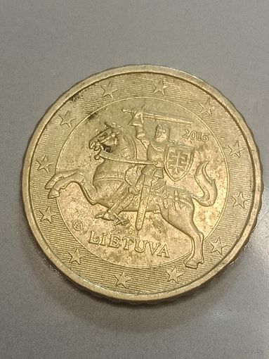 Литва 10 центов  2015 года .
