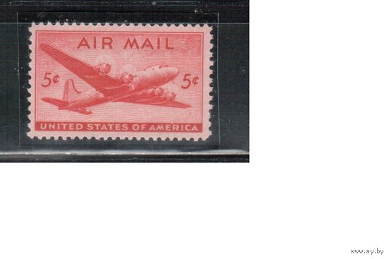 США-1946, (Мих.549),  ** , Авиапочта, Самолет, Дуглас (одиночка)
