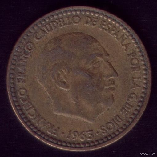 1 Песета 1963(66) год Испания