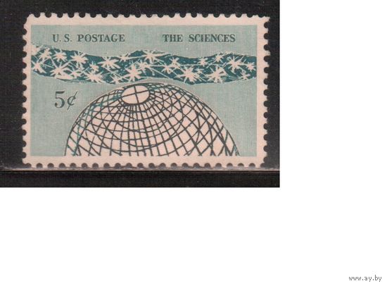 США-1963, (Мих.850) , * (без клея), Наука (одиночка),