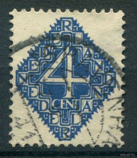 Нидерланды - 1923г. - цифры, 4 с - 1 марка - гашёная. Без МЦ!