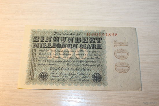 100 марок 1923 года, Германия.