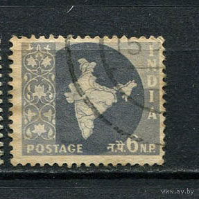 Индия - 1958/1963 - Карта 6NP - [Mi.290] - 1 марка. Гашеная.  (LOT Z6)