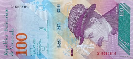 Werty71 Венесуэла 100 боливаров 2018 UNC банкнота