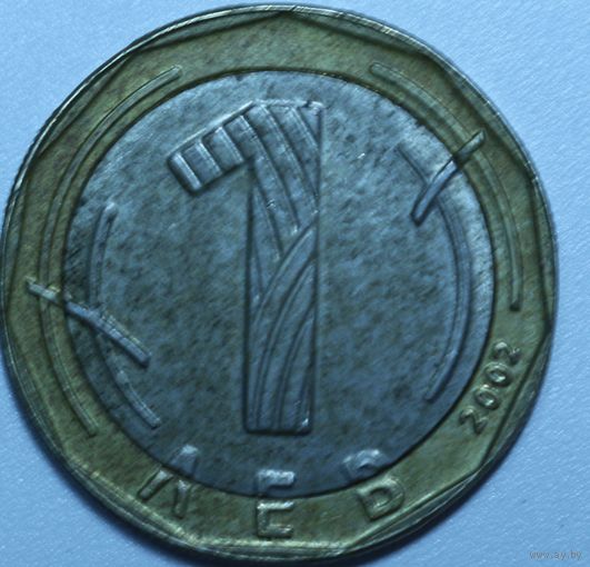 Болгария, 1 лев, 2002 год