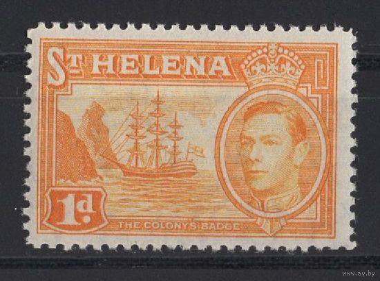 1938 Остров Святой Елены / ST. HELENA** 1d Георг VI (SG 132а)