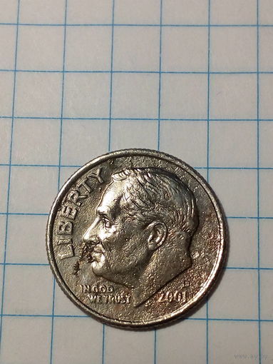 10 центов США 2001 Д год