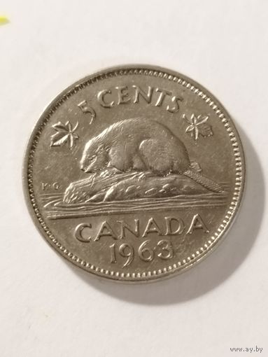 Канада 5 центов 1963