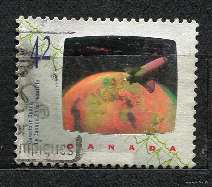 Космос. Шатл. Канада. 1992. Голографическая марка