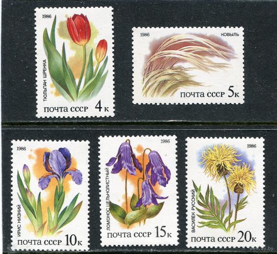 СССР 1986. Флора. Степные растения