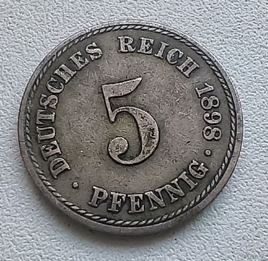 Германия 5 пфеннигов, 1898 A  2-1-59