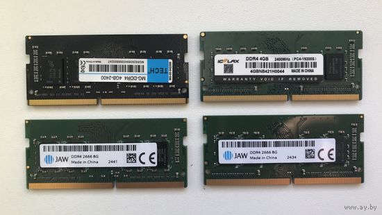 Модули RAM SO-DIMM DDR4 8GB 8ГБ неисправные, 4 штуки
